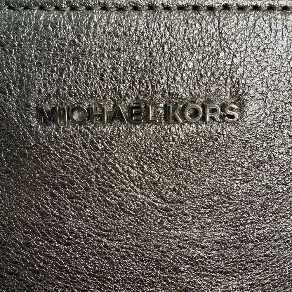 Michael Kors Silver Metallic Crossbody Bag